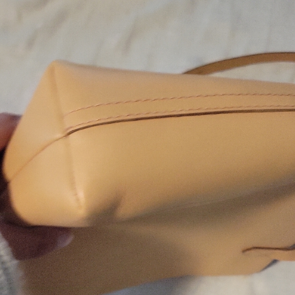 Madewell Zip-Top Transport Crossbody Leather Tote Bag Purse Beige - Picture 8 of 9